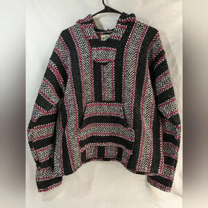 Baja Joe's hoodie , black/white/pink , size S